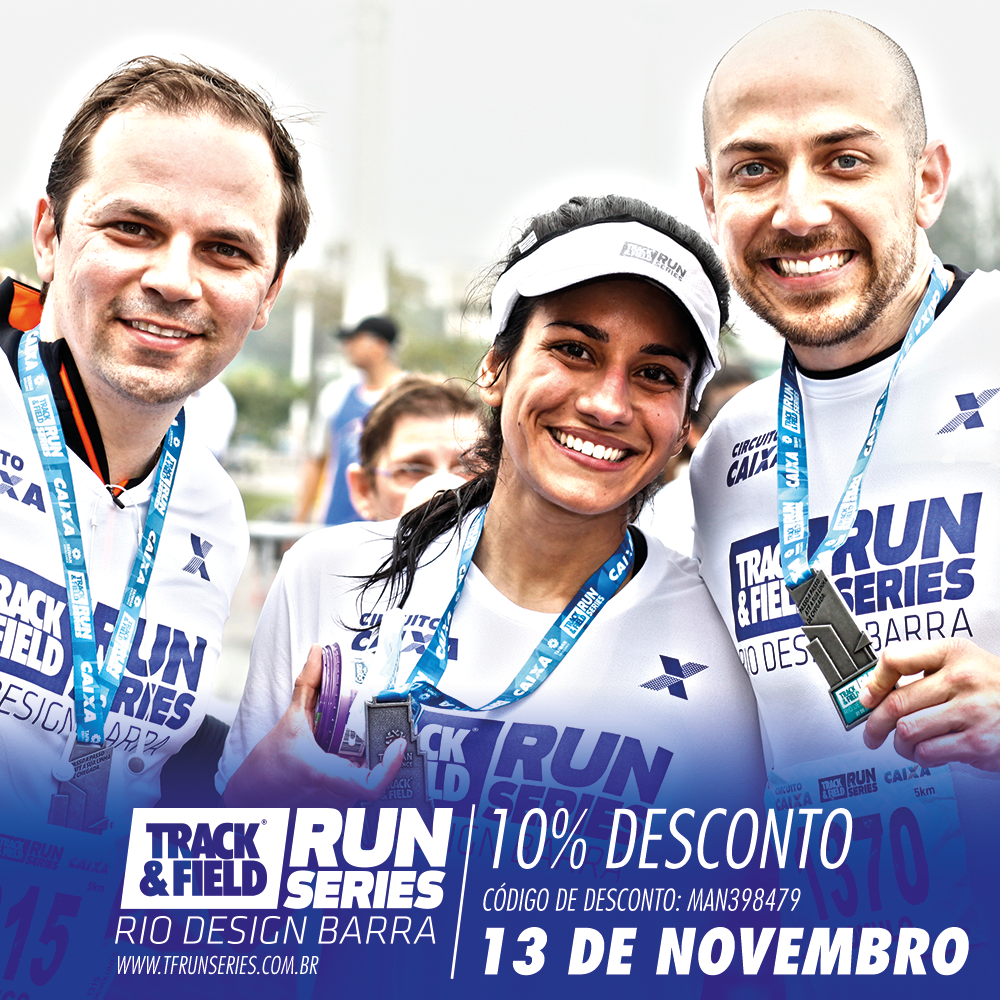 Inscrições Track Field Rio Design Barra com 10 de desconto