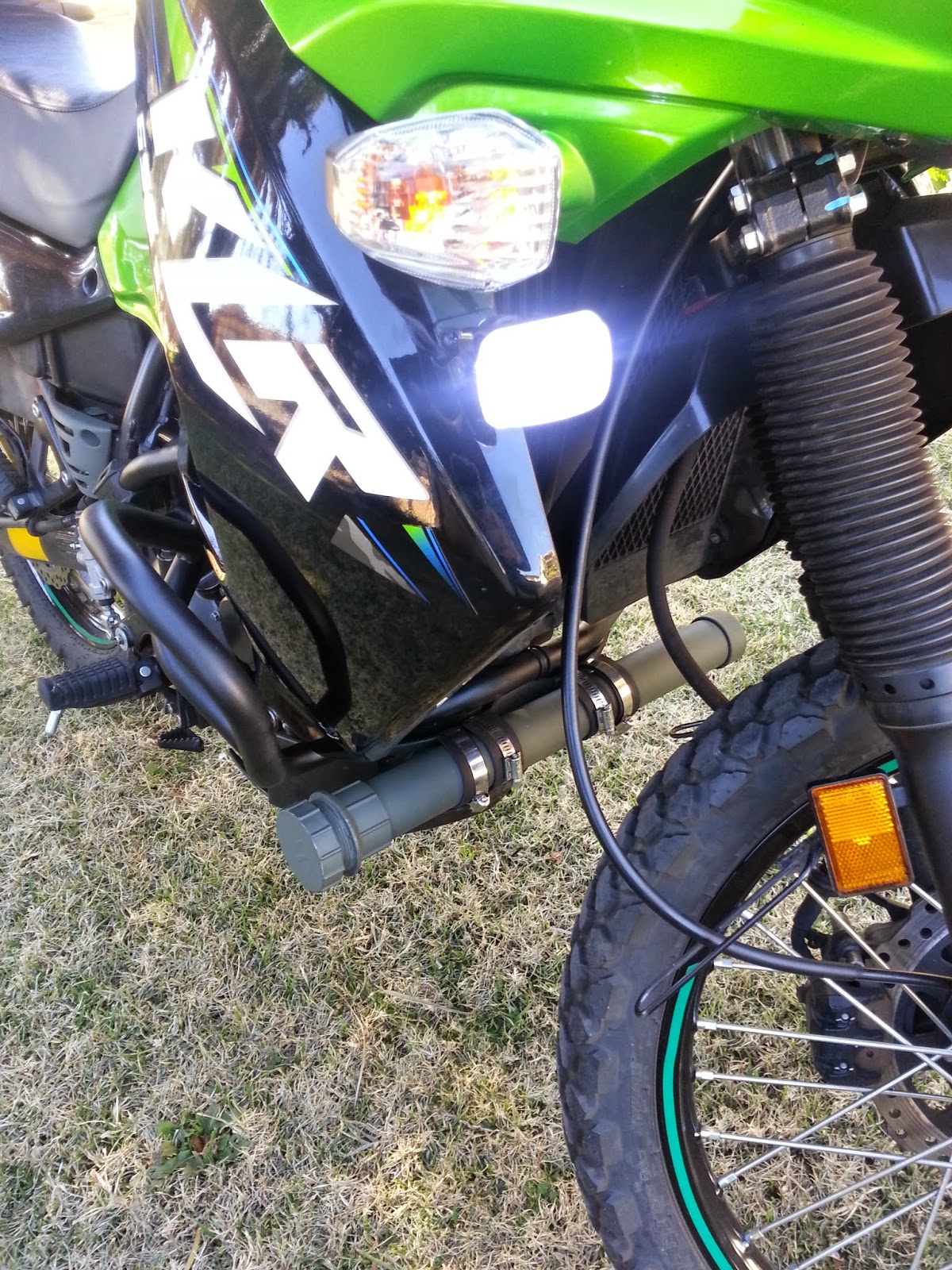My KLR 650 Mods and farkles KLR650 Aux lights