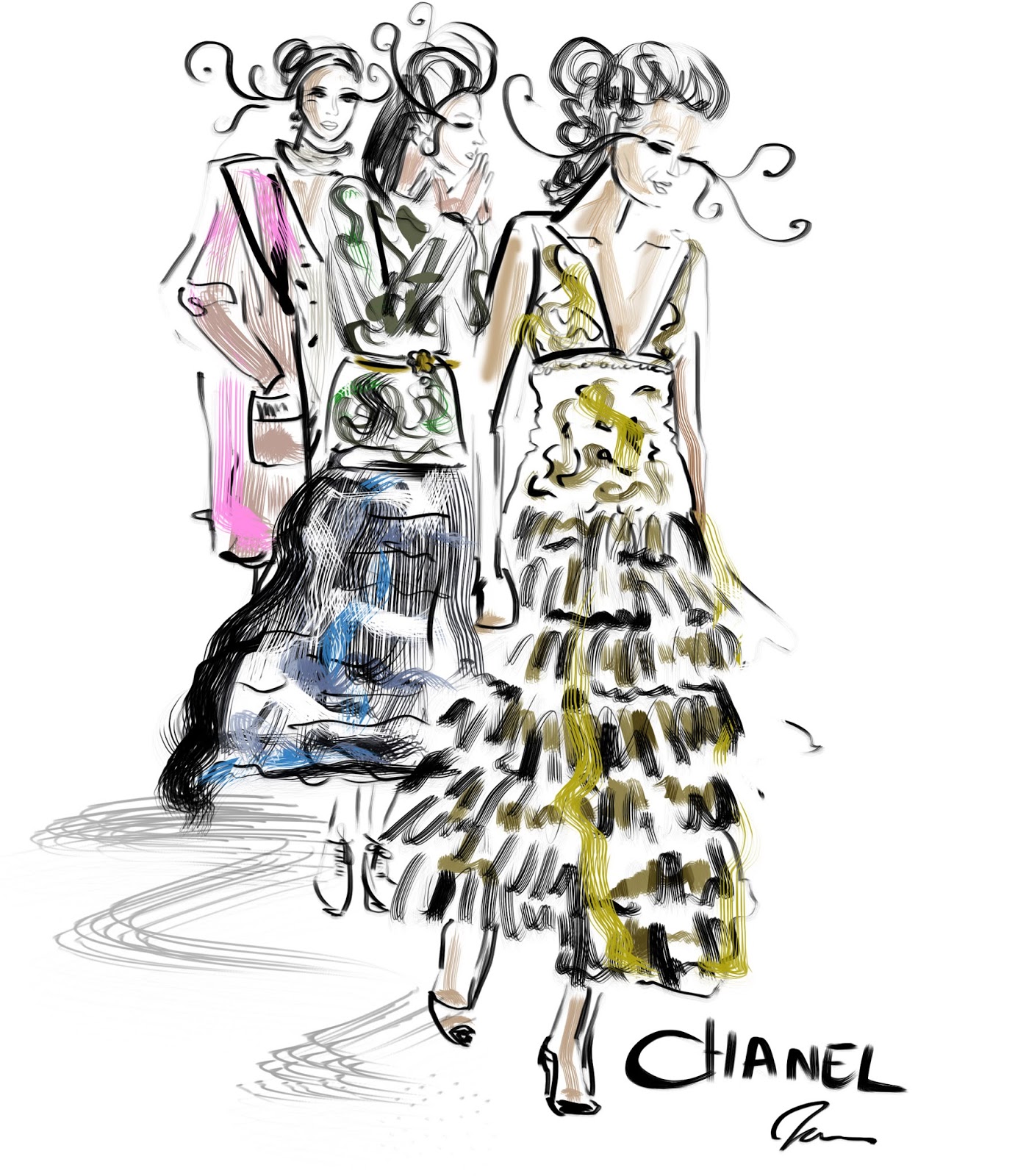 Chanel Couture  Fashion Illustrations by Talia Zoref