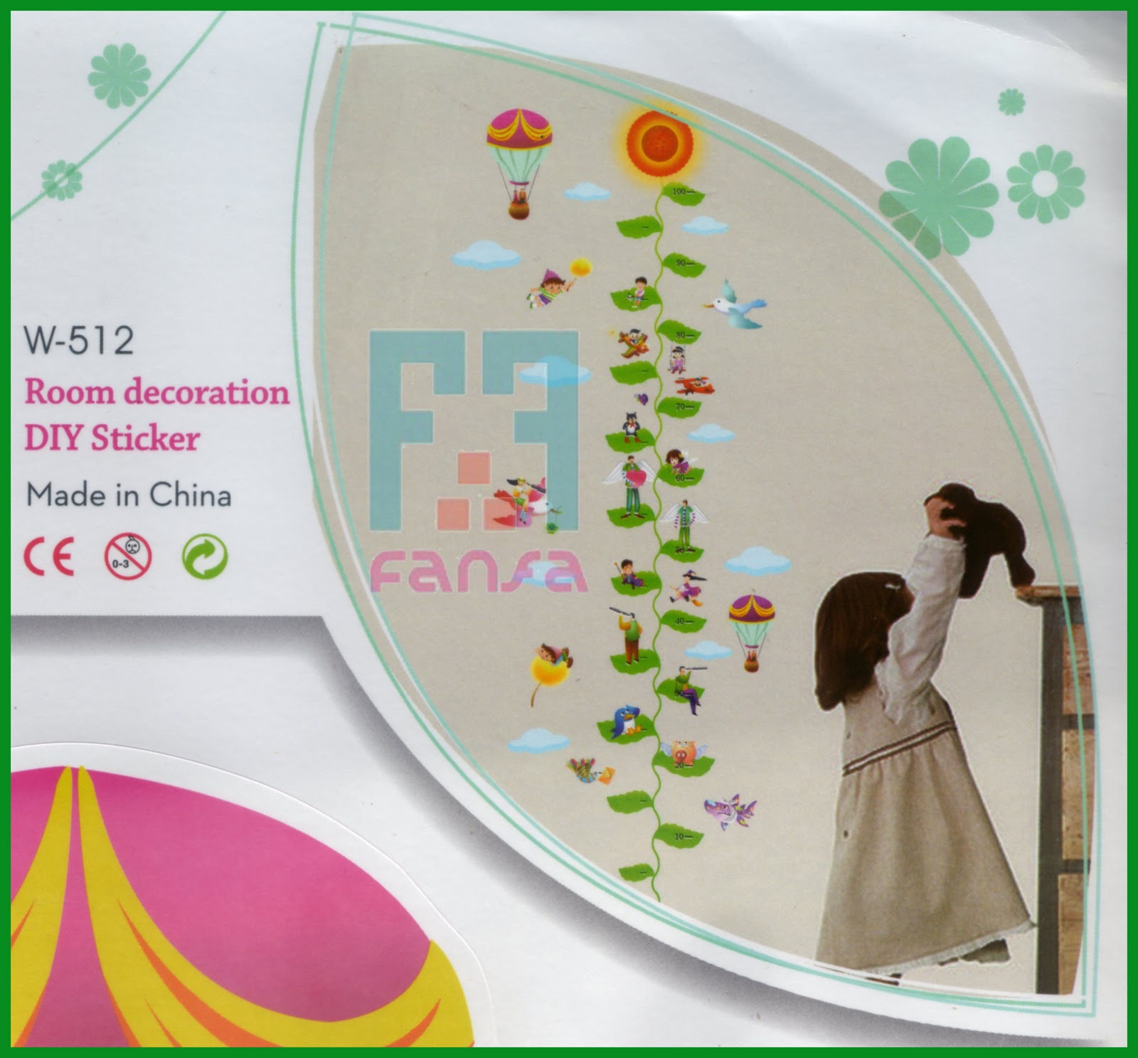 Rumah Sticker FanFa BIG WALL STICKER UK 51 X 79 CM