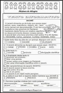 Texto informativo em sala de aula Texto informativo em sala de aula