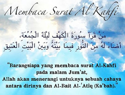  Seperti yang telah kami membuatkan terlebih dulu Hikmah dan Keutamaan Membaca Surat Al-Kahfi di Hari Jum’at 