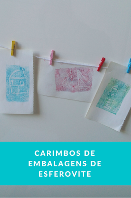 Carimbos feitos de embalagens de esferovite Carimbos feitos de embalagens de esferovite