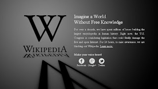 wikipedia down SOPA