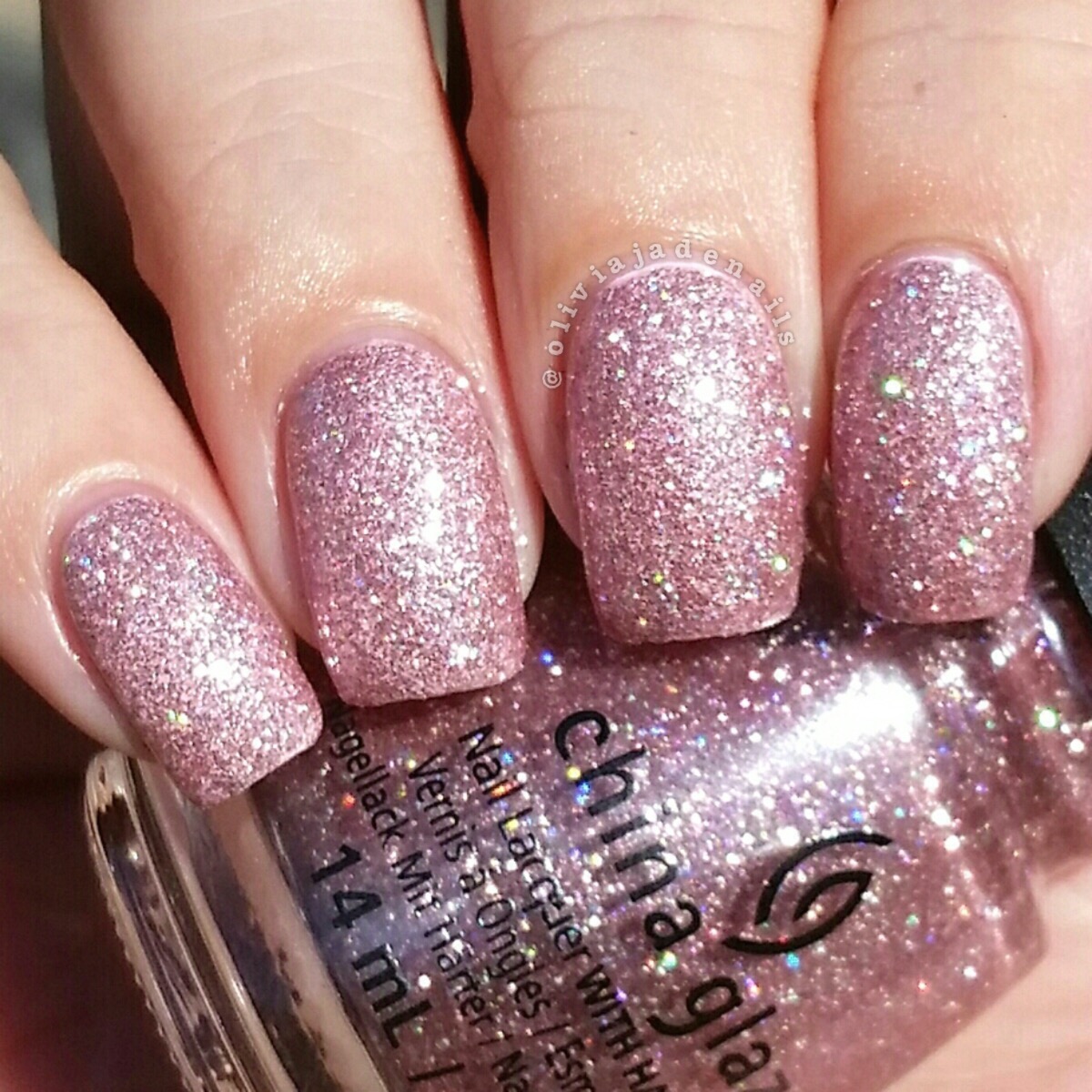 China Glaze You're Too Sweet swatched by Olivia Jade Nails