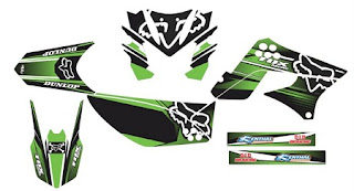 Foto Modifikasi Cutting Sticker Kawasaki KLX Terbaru
