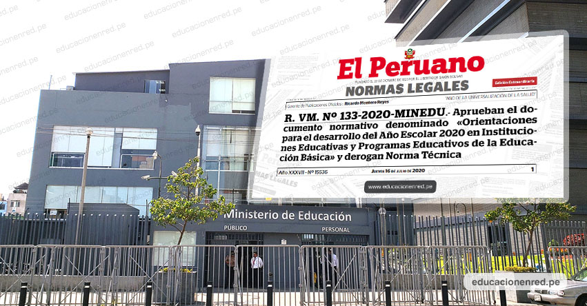 MINEDU establece vacaciones escolares del 27 al 31 de julio (R. VM. Nº 133-2020-MINEDU) MINEDU establece vacaciones escolares del 27 al 31 de julio (R. VM. Nº 133-2020-MINEDU)