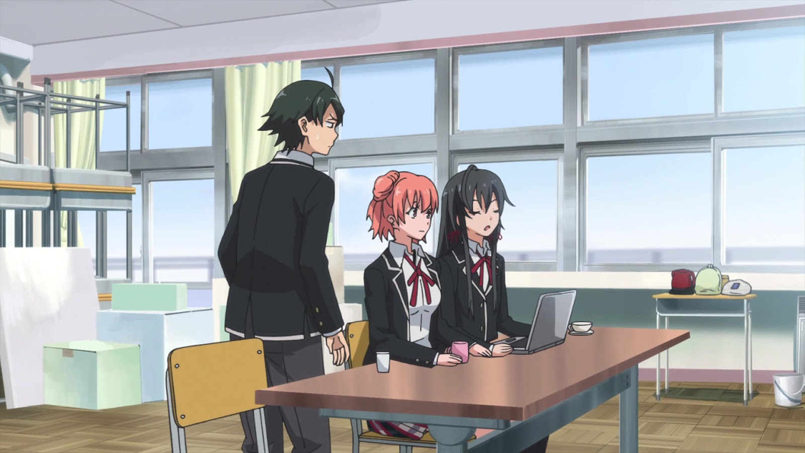 Розовая пора моей школьной юности сплошной обман. Аниме школьная пора моей жизни сплошной обман. Юкиносита юкино и юигахама юи и хачиман. Моя розовая пора школьной жизни была ошибкой. Моя школьная романтическая жизнь не удалась 3 сезон.