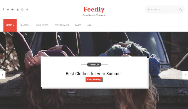 Feedly seo responsive blogger template