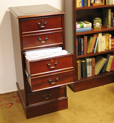 3-drawer wood file cabinet