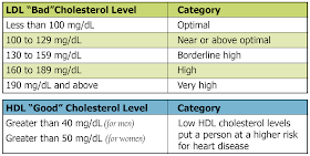 Good And Bad Cholesterol Chart