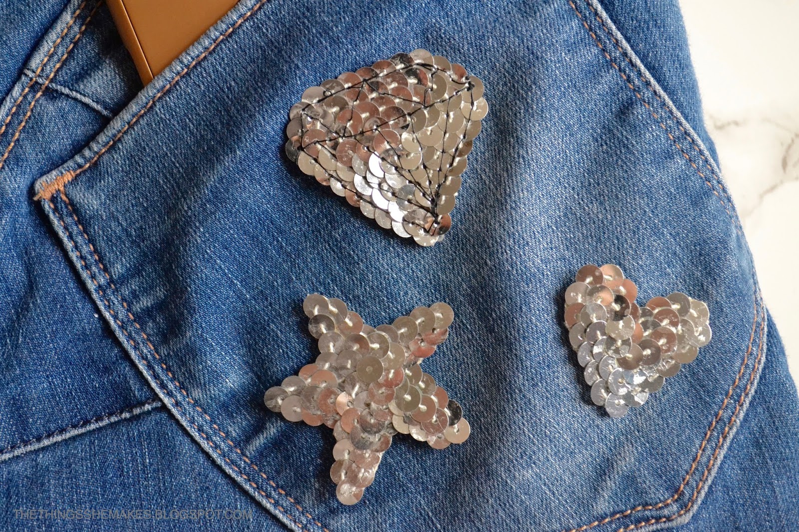 DIY Accessories Sequin Patches The Things She Makes