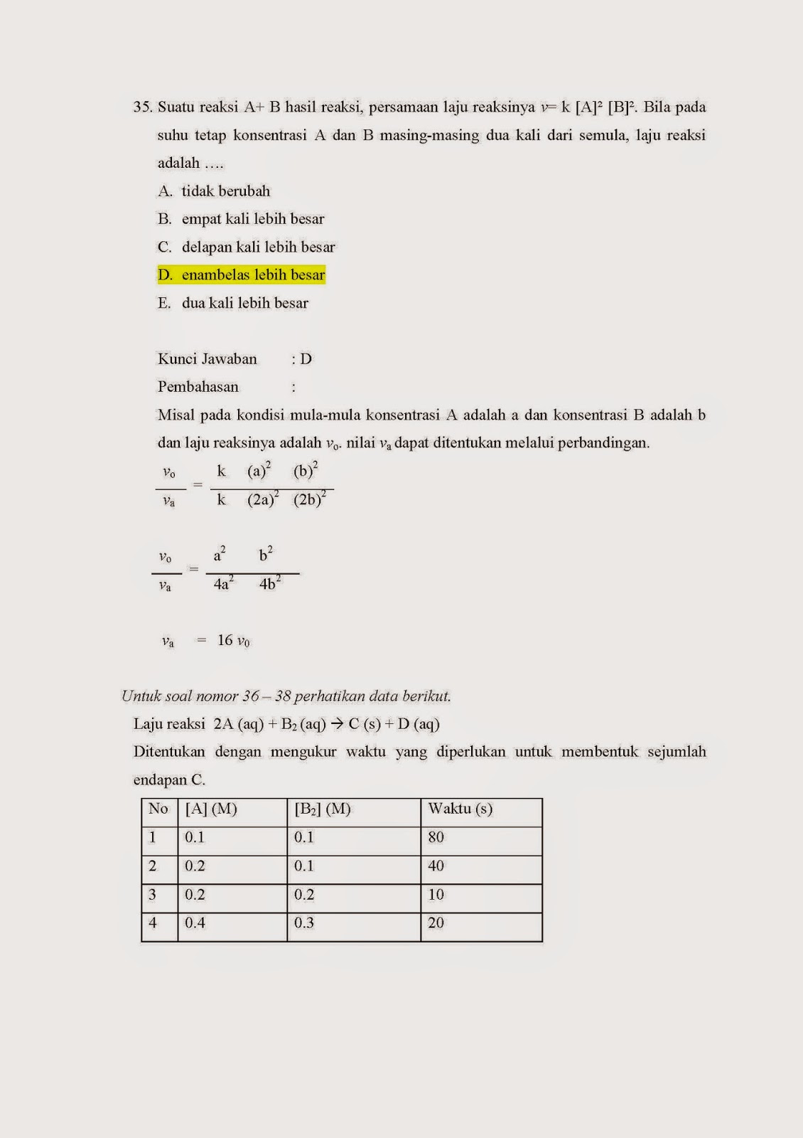 Contoh Soal Perubahan Entalpi Reaksi Dan Pembahasannya