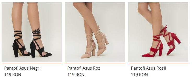 Pantofi de majorat cu toc gros si snur pe picior negri, roz si rosii Pantofi de majorat cu toc gros si snur pe picior negri, roz si rosii