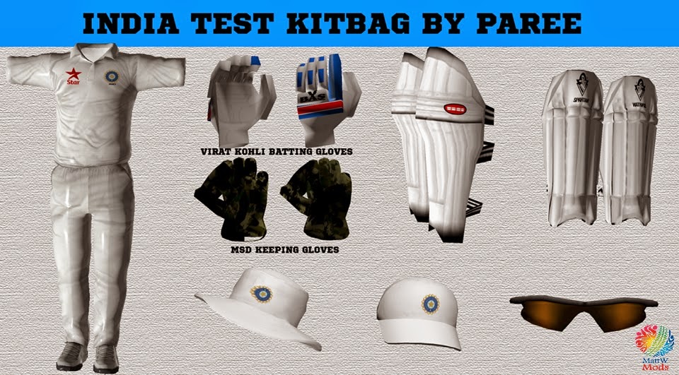 India Test Kit 2014 For EA Cricket 07 EA Cricket 07 Patches and Tools