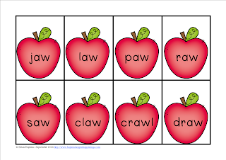 FREEBIE Apple Aw and Au Word Sort