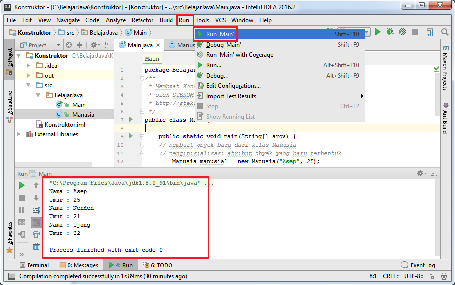 Конструктор java. Java Android типы меню. Android java file