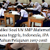 Prediksi Soal UN SMP Matematika, Bahasa Inggris, Indonesia, IPA Tahun Pelajaran 2017-2018