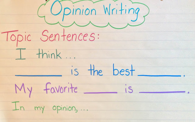 Opinion Writing - First Grade Centers and More