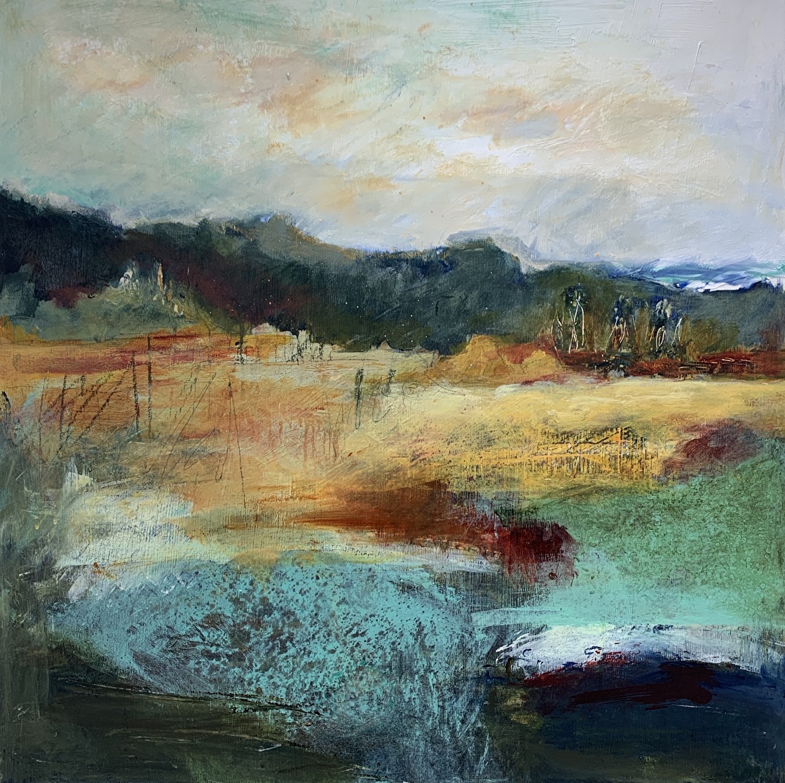 Daily Painters Abstract Gallery Contemporary Landscape Painting, Mixed Media, Expressionism