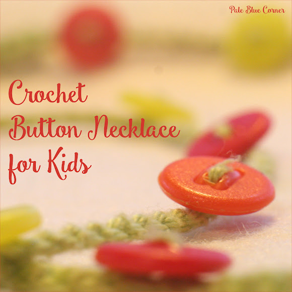 crochet button necklace for kids