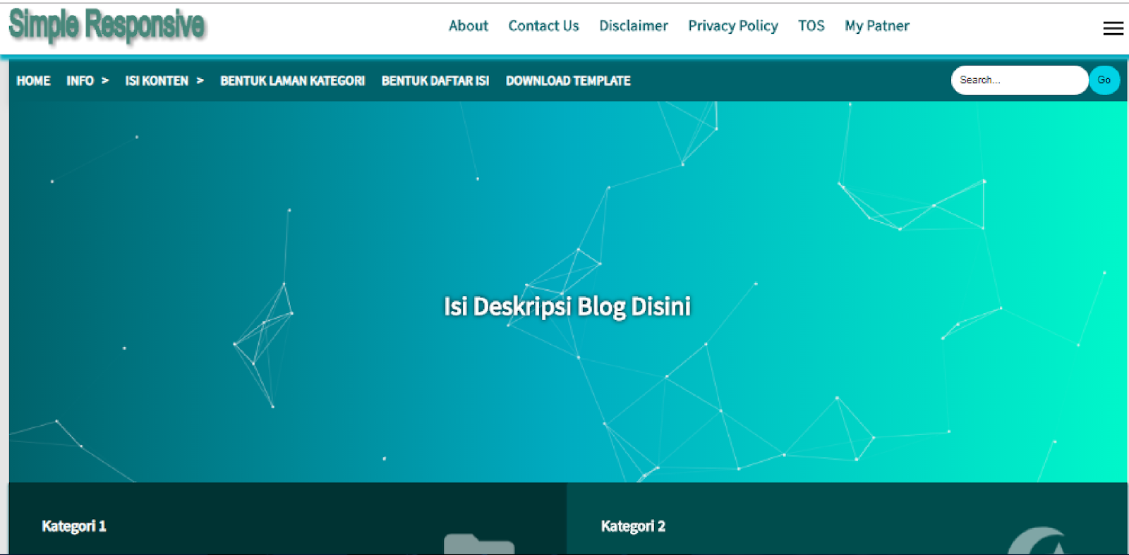 cara membuat tampilan home page seperti