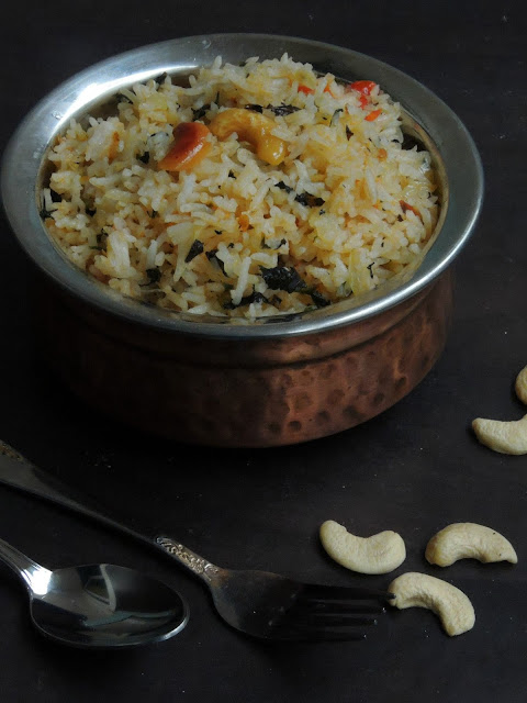Andhra Pudhina Annam, Gluten Free Mint Rice Andhra Pudhina Annam, Gluten Free Mint Rice