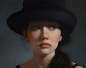 01-Black-Hat-II-David-Gray-Lost-in-Thought-Realistic-Oil-Paintings-www-designstack-co