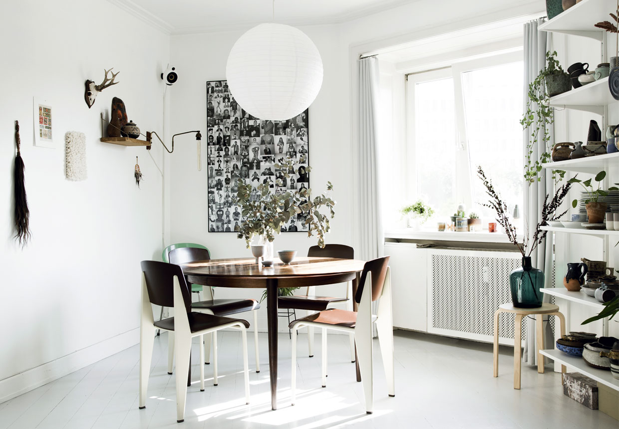 Design attractor: serene scandinavian apartment with a touch of nature Spisestue design