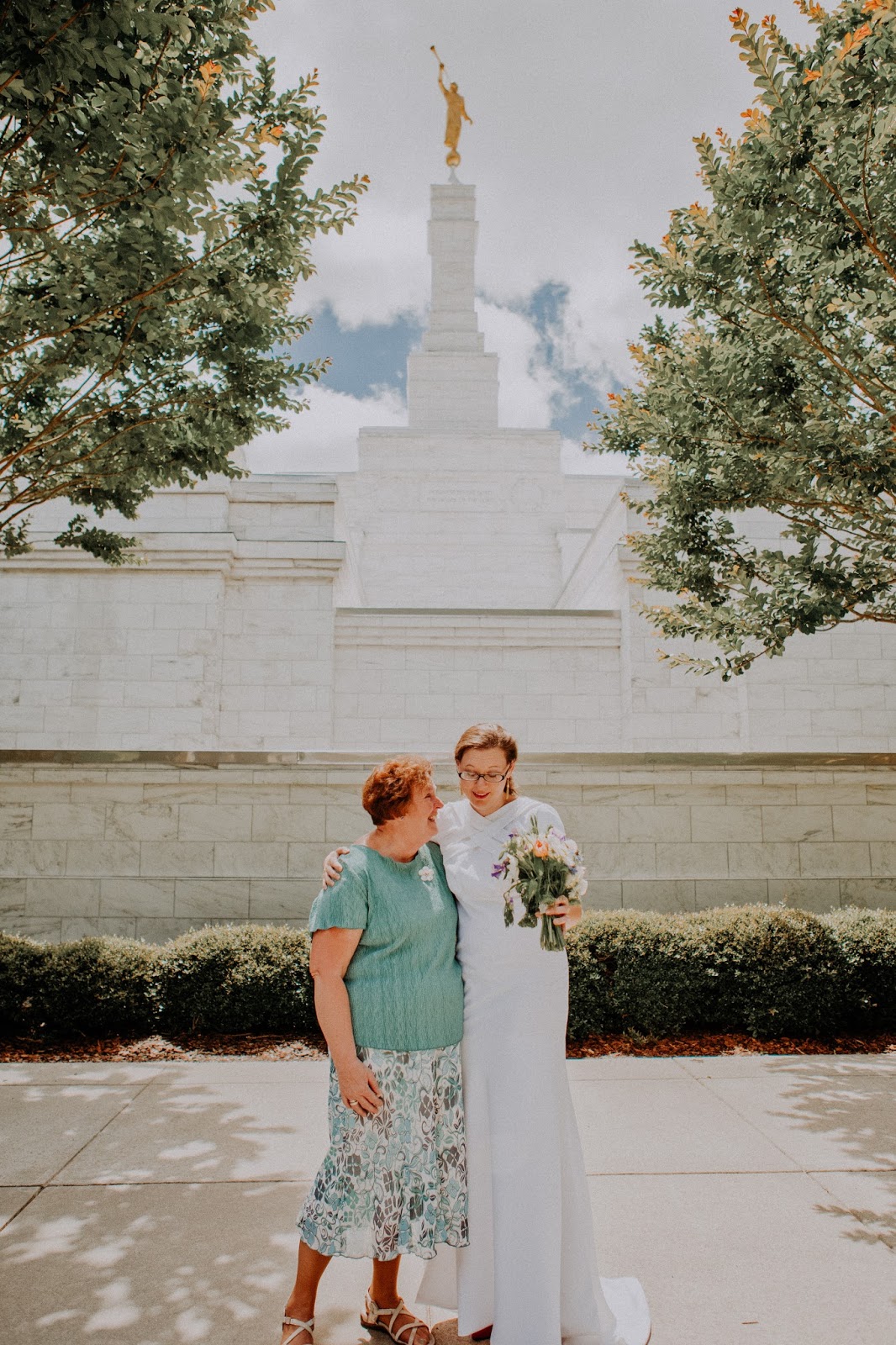 a wedding at the Church of Jesus Christ of Latter-Day Saints Raleigh NC temple