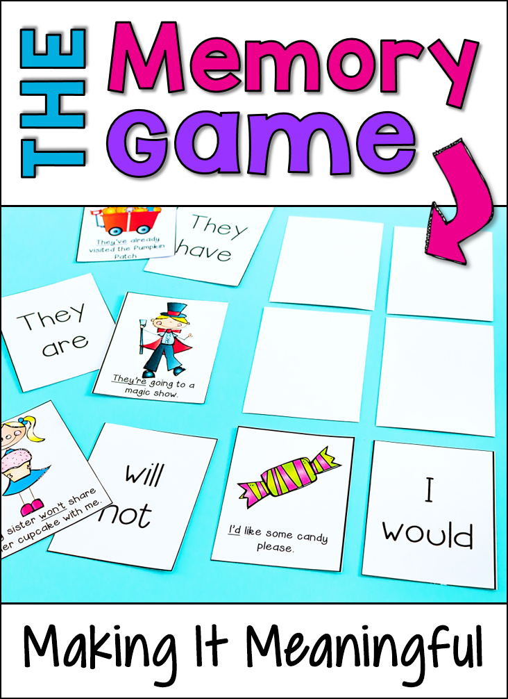 Corkboard Connections: The Memory Game: Making It Meaningful