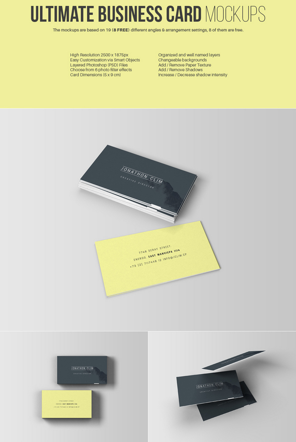 los mejores mockups de tarjeta de visita