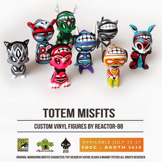 San Diego Comic-Con 2014 Exclusive Totem Misfits Custom Vinyl Figures by Reactor-88