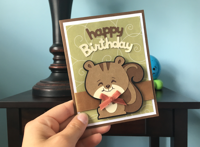Create a Critter Squirrel Birthday Card
