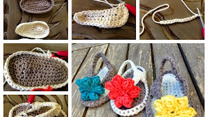 Sandalias con flor para bebé