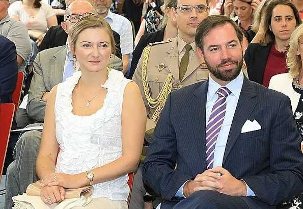 Hereditary Grand Duke Guillaume and Hereditary Grand Duchess Stéphanie of Luxembourg visited the Kräizbierg Foundation in Dudelange