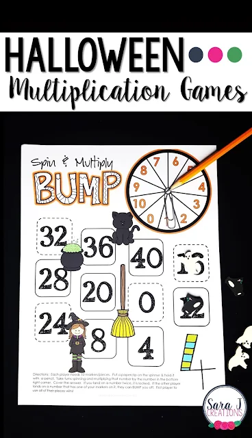 Halloween multiplication games for learning fun!
