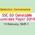 SSC GD Constable 2019 Questions Paper PDF Download