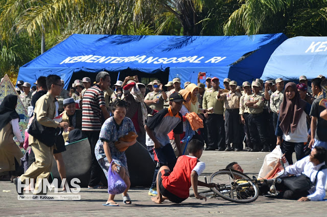 TAGANA Lakukan Simulasi Kesiapsiagaan di Trenggalek