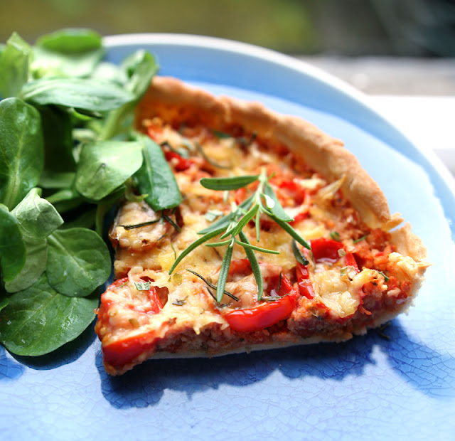 Oppskrift Pizzapai Soyakjøttdeig Kjøttfri Pai Pizza Enkel Vegetar Vegan Middag
