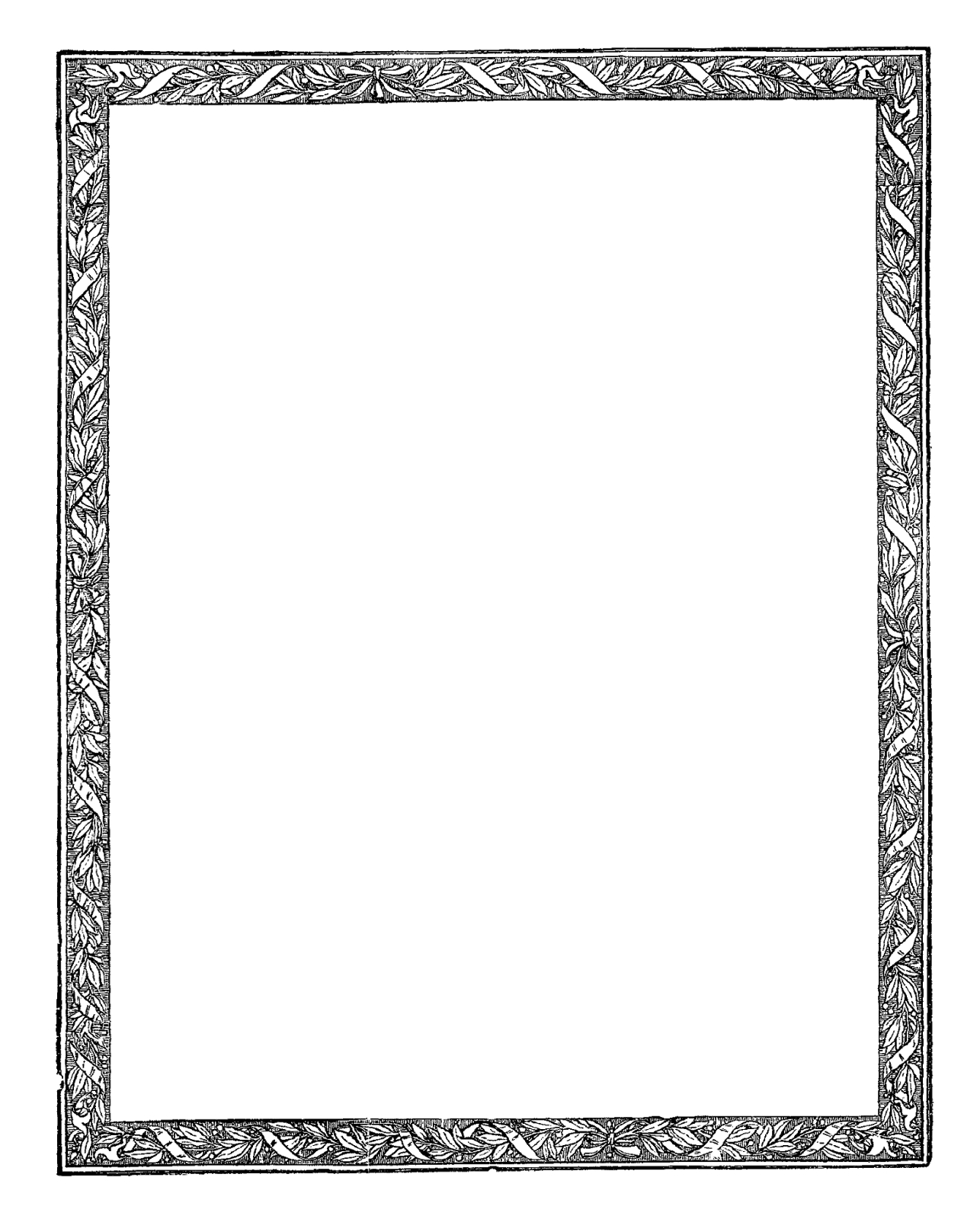 Digital Stamp Design Botanical Frame Download Digital Square Border