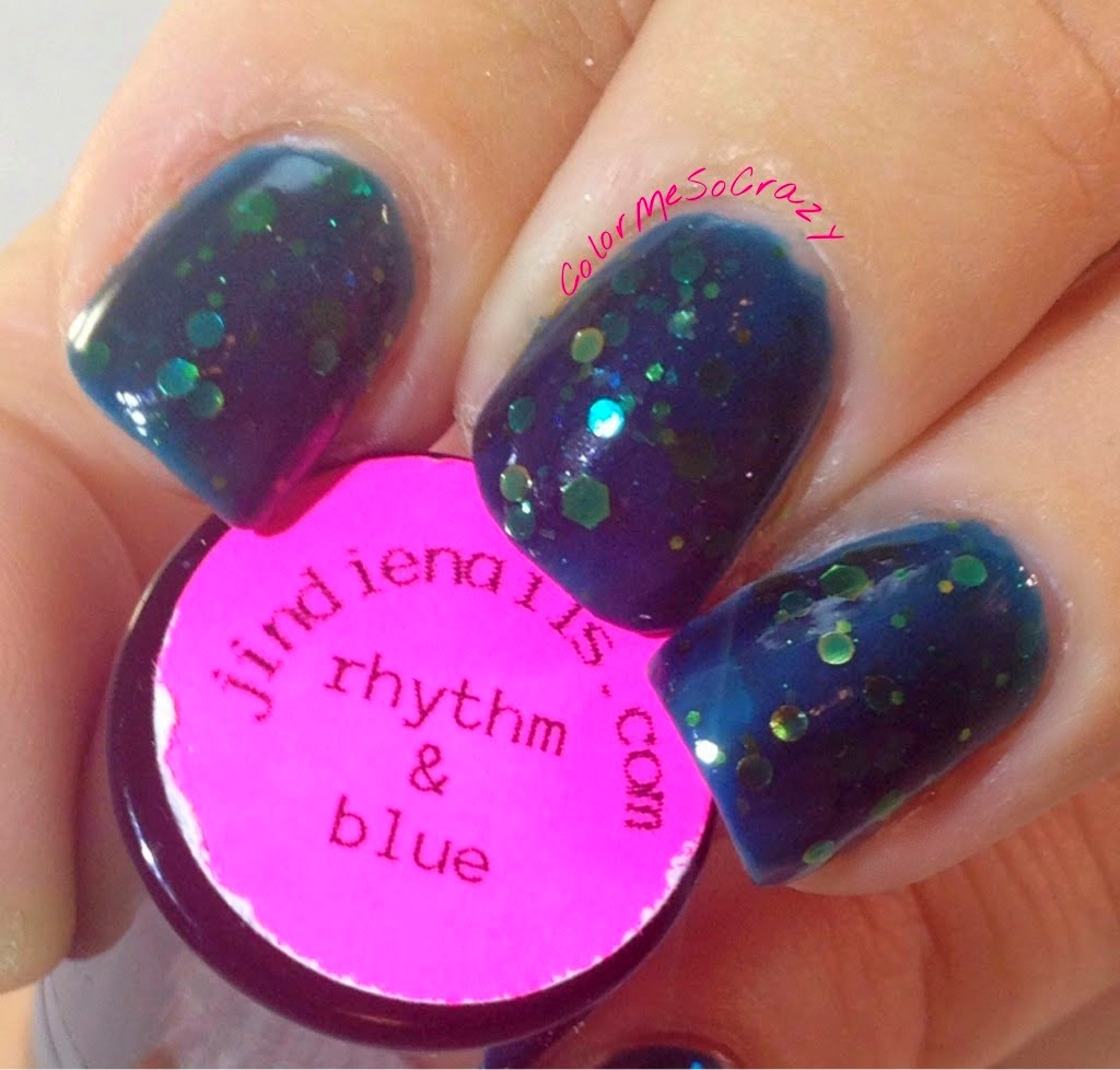 Swatches, Rhythm and Blue, Jindie Nails, jelly polish