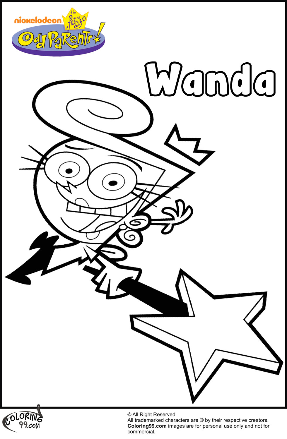 fairly oddparents coloring pages online - photo #14