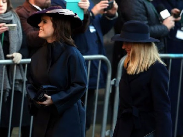 Kate Middleton wore the black Alexander McQueen coat, Gianvito Rossi pumps, Pretty Ballerinas Mascaro black velvet clutch