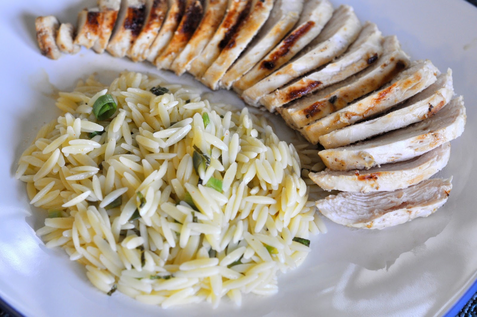 Grilled Chicken and Lemon Orzo Pasta | Taste As You Go