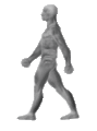 A human figure walking