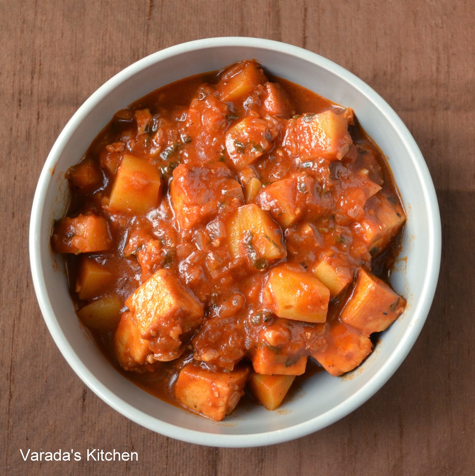 Varada's Kitchen and Garden Lebanese Paneer Potato Stew