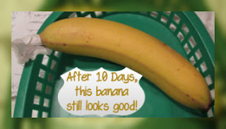 wrap the banana stem to stop it from ripening so fast