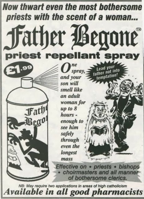 Father Begone Priest Repellant Spray Joke Advert