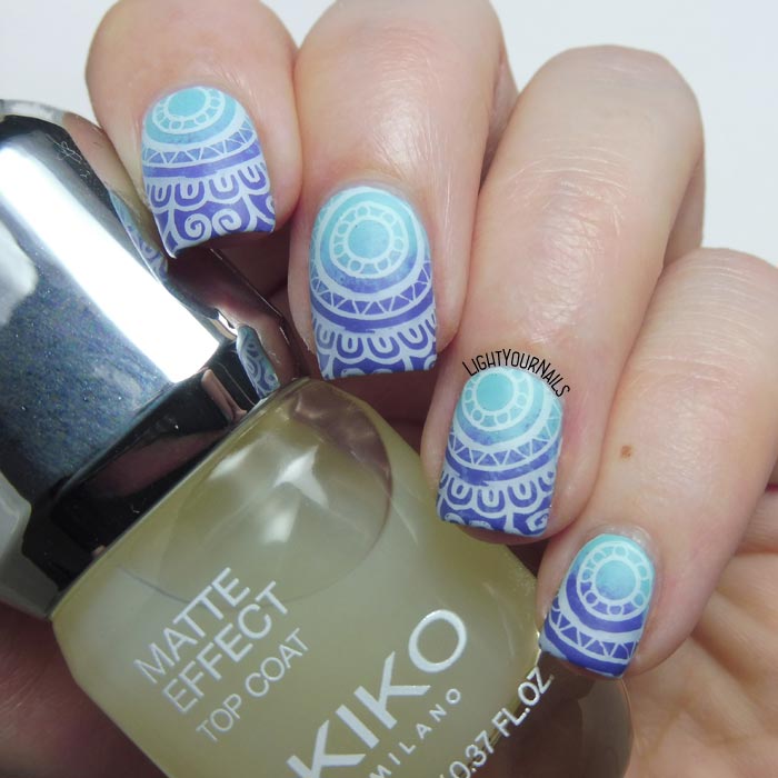 Nail art viola e azzurra Kiko BeautyBigBang XL-057 mandala purple and blue #nailart #kikonails #beautybigbang #nailstamping #lightyournails Nail art viola e azzurra Kiko BeautyBigBang XL-057 mandala purple and blue #nailart #kikonails #beautybigbang #nailstamping #lightyournails